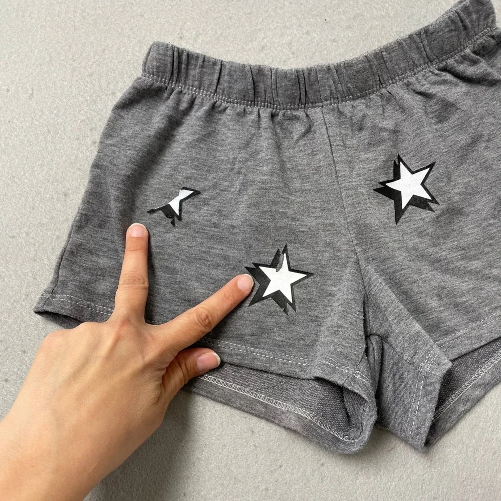 Firehouse Shorts Set Girls XL Kids Navy Gray Mint Green Star Lightning‎ Bolt 3pk